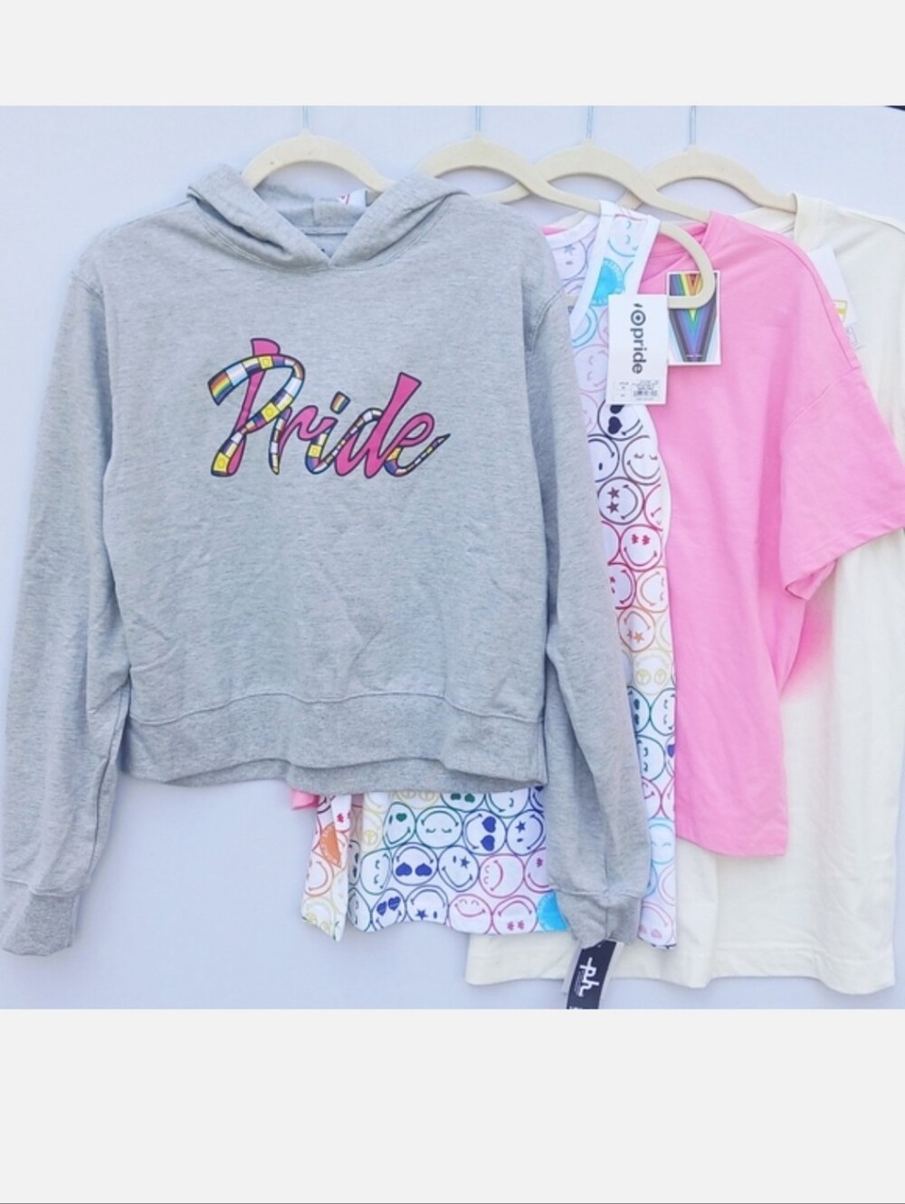 PRIDE 4 Pc Bundle. Tank Top & 2 T-shirts - Medium, Pullover Hoodie - Small. NWT